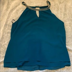MINE turquoise dress tank top blouse